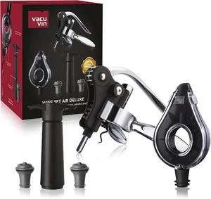 Paquete de 2 Juego de Vinos Air Deluxe 5 piezas - Palanca Sacacorchos Aireador Ahorrador de Vino - Imagen 1 de 6