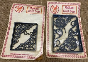 Pair Antique style cast Iron shelf brackets Great Gothic design#J - Picture 1 of 4