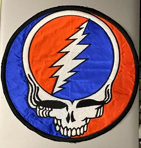 Grateful Dead 9" Steal Your Face Patch Iron On Applique or stitch--big size! - Picture 1 of 4