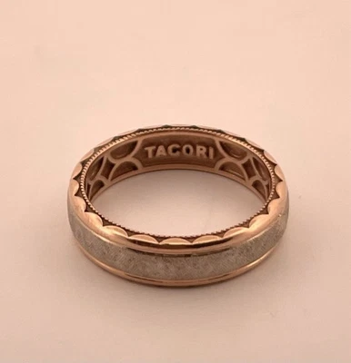 Alianza de boda Tacori 18K de dos tonos para hombre de segunda mano talla 10-8,8 gr Foto 1 de 4