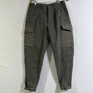 Vintage SVEA 1968 Swedish Military Pants Mens 33x30.5 Thick Wool Crown Trousers - Picture 1 of 9