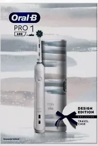 Oral-B Pro 1 680 Design Edition Rechargeable Electric Toothbrush - White. *NEW** - Picture 1 of 3