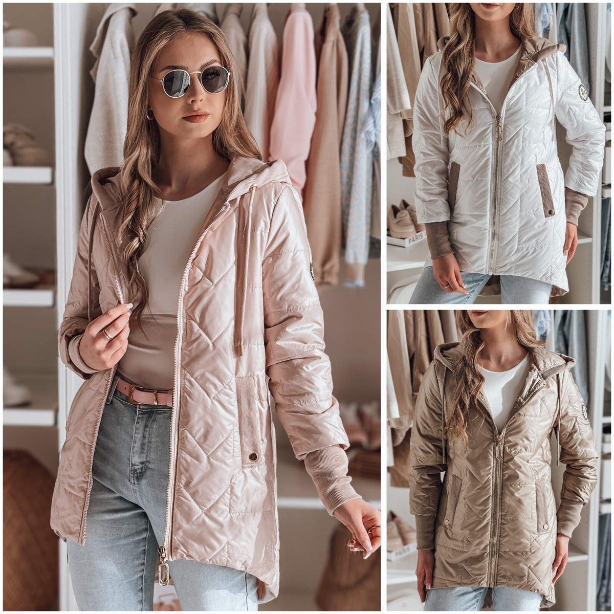 Giacca Trapuntata Giacca Mezza Stagione Giubbino Jeans Donna