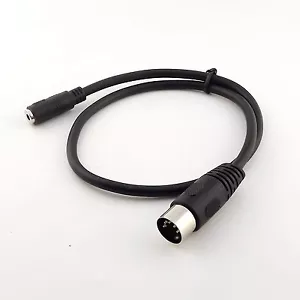 Premium 50cm Din MIDI 5 Pin Male Plug to 3.5mm Stereo Female Socket Audio Cable - Picture 1 of 5