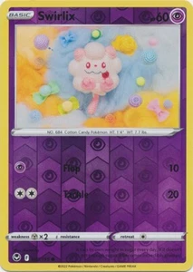 Juego de cartas coleccionables Pokémon Tempestad Plata Común Holo Reverso Swirlix 083/195 - Imagen 1 de 1