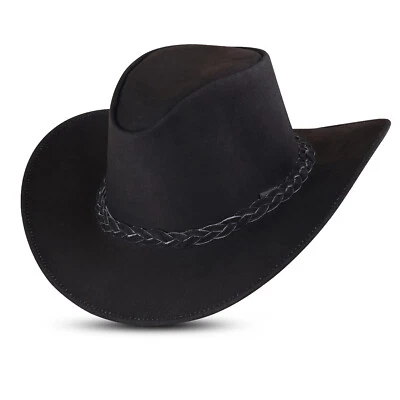 Genuine Suede Leather Western Cowboy Hat For Men and Women - Image 1 of 4