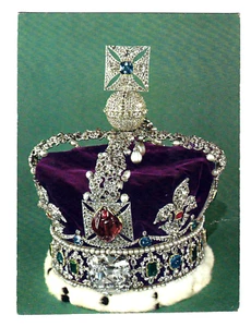 CORONA DEL ESTADO IMPERIAL postal color c1970 - sin usar - Imagen 1 de 2