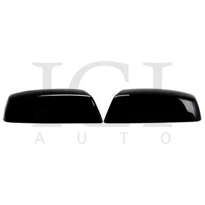 Cubierta de medio espejo retrovisor superior negro brillante para Chevy Silverado GMC Sierra 2015-2018 Foto 1 de 3