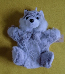 1 Handpuppen HUSKY Plüsch Kinder Kuscheltier Tiere Plüschtier Rollenspiele Hunde - Picture 1 of 6
