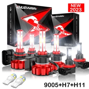 For Kia Forte 2017 2018 - combo 6000K LED Headlight Hi/Lo + Fog Light Bulbs KIT - Picture 1 of 16