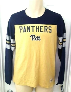 Pitt Panthers Youth T Shirt Size Large 14/16 Jersey Style Gold Blue New Gen 2 - Picture 1 of 2