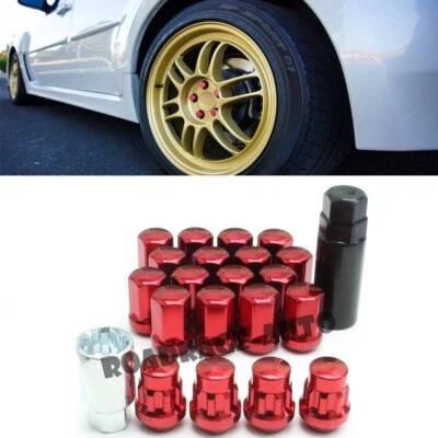 Para Subaru Nissan Infiniti Sintonizador Acero ROJO 12X1.25 Llanta EMBRAGUE TUERCAS Foto 1 de 4