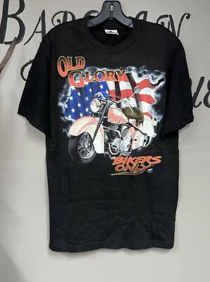 Camisa de Motociclista Vintage Old Glory Bikers Solo Todo Estilo Ropa y Ropa Activa Grande Foto 1 de 3