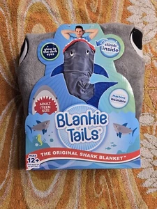 Tails Shark Blanket Double Sided Super Soft and Cozy Fleece Wearable Grey - Picture 1 of 5