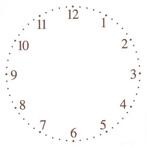 Arabic Clock Face Sepia Overglaze Waterslide Ceramic Decals - Picture 1 of 2