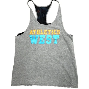 Nike Athletics West Damen Large (L) Wende Schwarz/Grau Aktiv Logo Tank Top - Bild 1 von 14