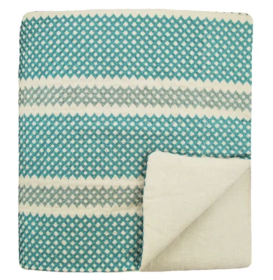 $1,658! NWT Ann Gish 8-PC Trellis Azure Throw Blanket/Euro Shams/Deco Shams SET! - Image 1 of 4