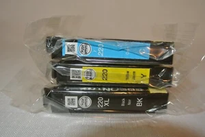 ORIGINAL EPSON 220 HIGH-CAPACITY C/Y und BK-XL TINTENPATRONEN - Bild 1 von 4