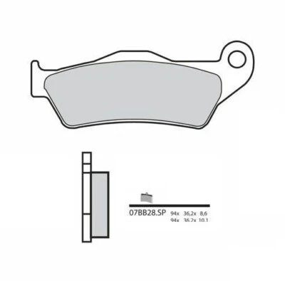 Plaquettes frein moto arriere BREMBO 07BB28SP BMW 1200 R GS de 2004 à 2012 - Photo 1/2