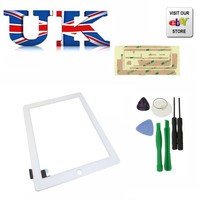 White Touch Screen Digitizer Front Glass display For iPad 2 UK New+TOOLS