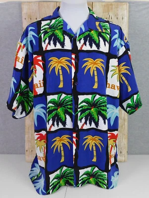 Koman 运动夏威夷衬衫男式 2XL 短袖涤纶花卉 — 第 1/4 张图片