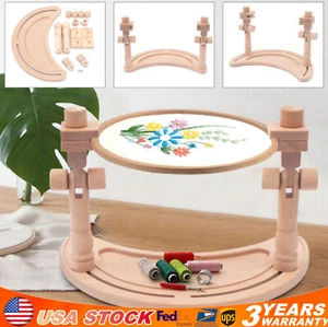 Desktop Embroidery Frame Wood Embroidery Stand Holder Tools Diy Sewing Tools - Picture 1 of 12