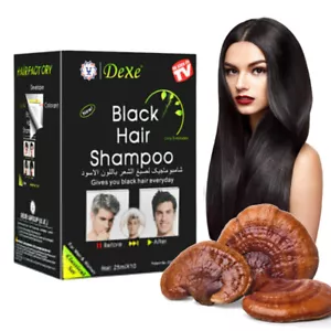 10x DEXE Black Beard Hair Shampoo Instant 5-Min Hair Color Dye Natural Organic - Picture 1 of 13