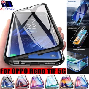 For OPPO Reno 11F 5G Double Side Tempered Glass Magnetic Case Shockproof Cover - Picture 1 of 18