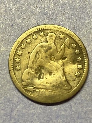 Rare 1850s Seated Liberty Silver 1/2 Dime (ZZb5) - Image 1 of 2