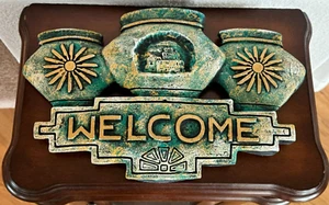Southwest Native American Style "Welcome" Plaque - 10"(H) x 15.75"(W) - Picture 1 of 8