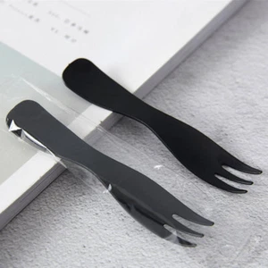 Black Disposable Small Plastic Forks Utensils Birthday Wedding Events Parties - Picture 1 of 4