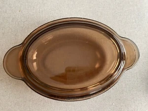 PYREX Corning VISION Amber Oval Casserole Dish Grab-It V-14-B & Lid P-14-C - Bild 1 von 3