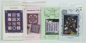 NEU NEU IN VERPACKUNG 4er Set Markenvielfalt Wandbehang Quilt Muster Baum Blöcke Pinwheels - Bild 1 von 2