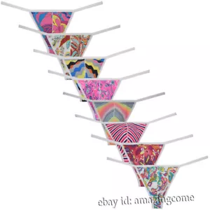 Sexy Men's Colorful G-String Tangas Underwear Stretchy Bikini T-Back Swimwear - Picture 1 of 36