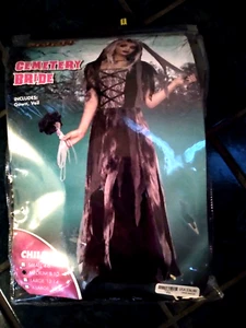 Spirit Halloween Cemetery Bride Child's Halloween Costume Dress Up Girls Medium - Picture 1 of 1