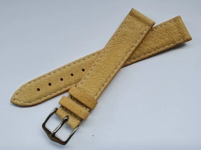 Beautiful Men's 16 18  22 mm Regular Length GENUINE Pigskin leather Strap Band - Image 1 of 4