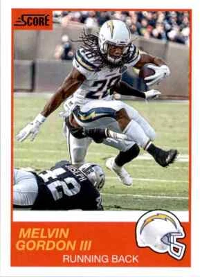2019 Panini Score Melvin Gordon III Los Angeles Chargers #23 - Image 1 of 2