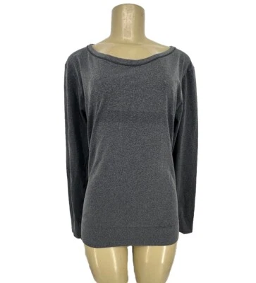 Camisa atlética Zyia XL cinza ativo sem costura manga longa desempenho I36 - Imagem 1 de 4