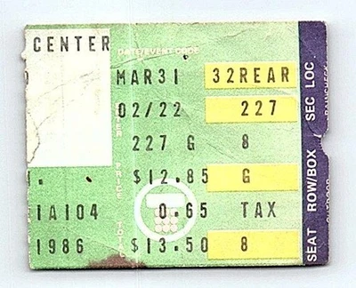 Grateful Dead Concert Ticket Stub March 31 1986 Providence Rhode Island - Image 1 of 2
