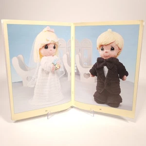 Precious Moments Dolls to Crochet Book 2 Patterns 18" Wedding Bride Groom VTG - Picture 1 of 3