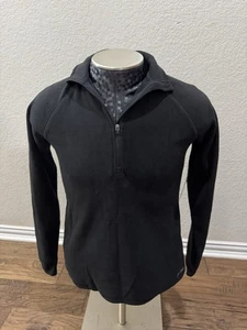 Eddie Bauer Damen Fleece 3/4 Zip Pullover Small Schwarz Neu Mit Etikett - Bild 1 von 6