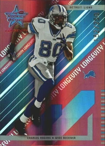 Leaf Rookies and Stars Longevity Ruby 2004 #31 Charles Rogers/250 - Imagen 1 de 2