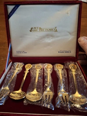 Juego de cucharas/tenedores conocedor de los Juegos Olímpicos de Seúl 1988 dorado raro de colección Foto 1 de 4