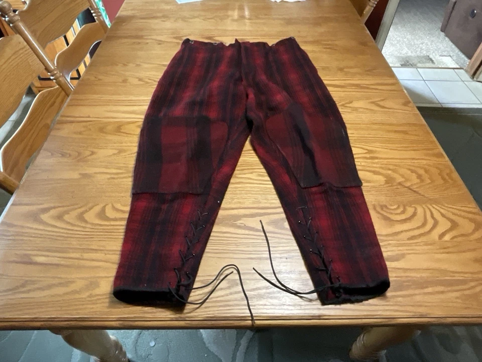 Vintage Woolrich Hunting Pants Mens Buffalo Plaid Mackinaw Wool - Image 1 of 4