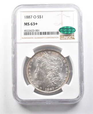 1887-O Morgan Silver Dollar MS63+ NGC CAC *6106 - Image 1 of 3