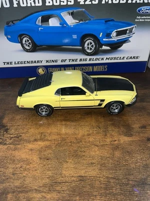 Ford Mustang Boss 302 1969 1/24 Franklin Mint amarillo y negro Foto 1 de 4