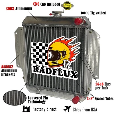 Radiator For 85 1986-1988 87 Suzuki Samurai 1.3L I4 JA JX 1984 MT Full Aluminum - Image 1 of 4