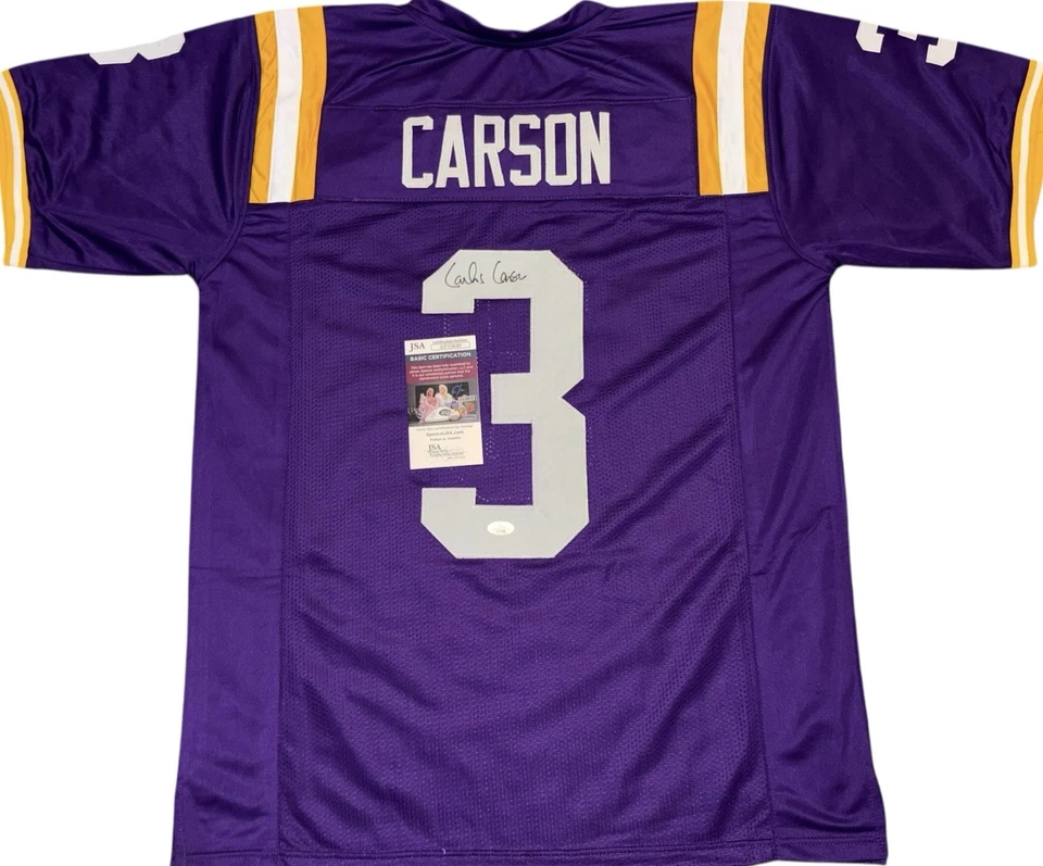 LSU Tigers Carlos Carson Signed Custom Jersey JSA Certified - Image 1 of 2