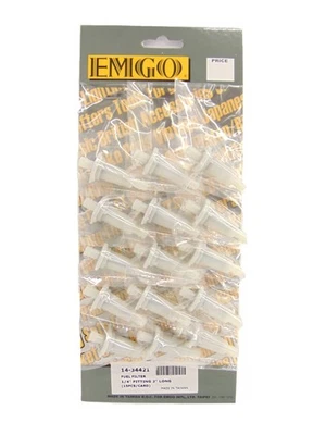 Emgo 1/4" Fuel Filter Quantity 15 fits Suzuki 82-83 85 DR250 90-09 DR 650S 650ES - Image 1 of 3