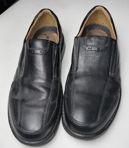 Mocassini da uomo in pelle Ecco US 11 neri slip on